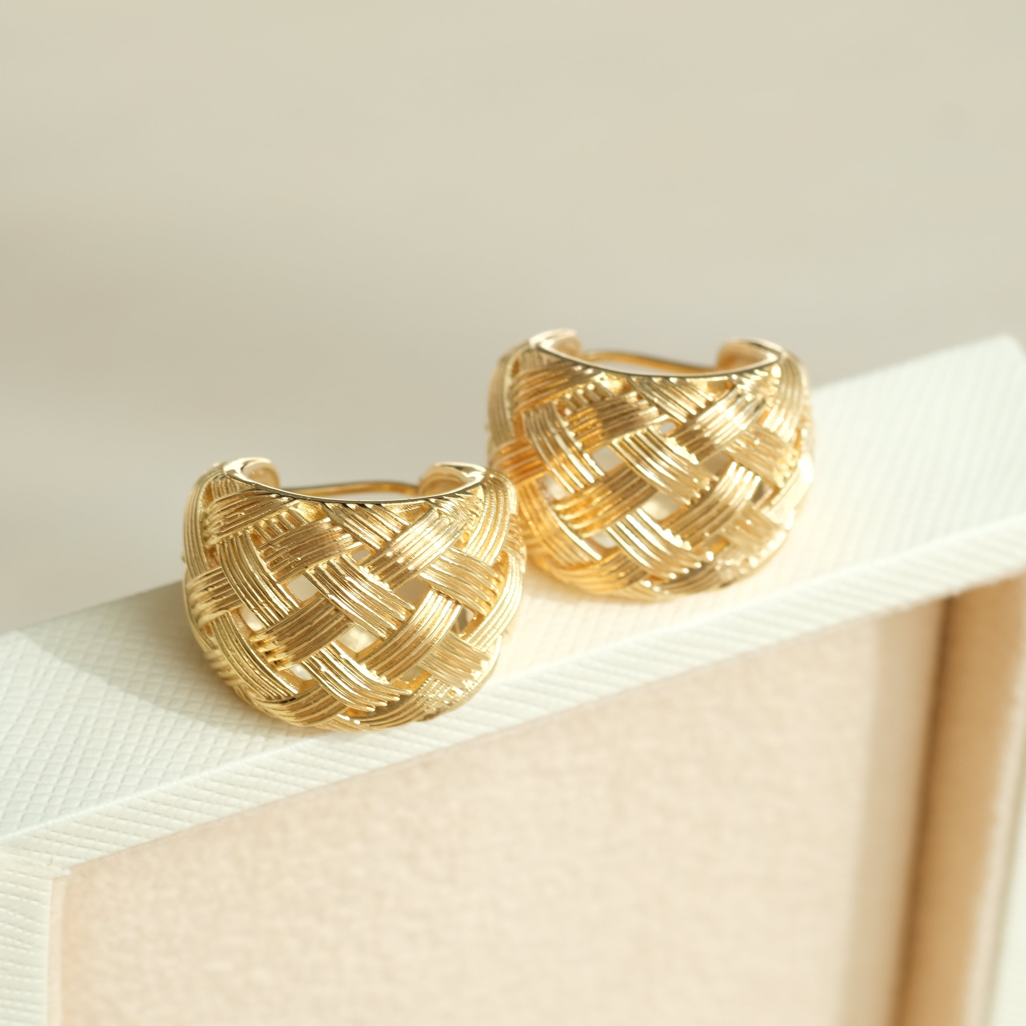 Woven Ball Earrings