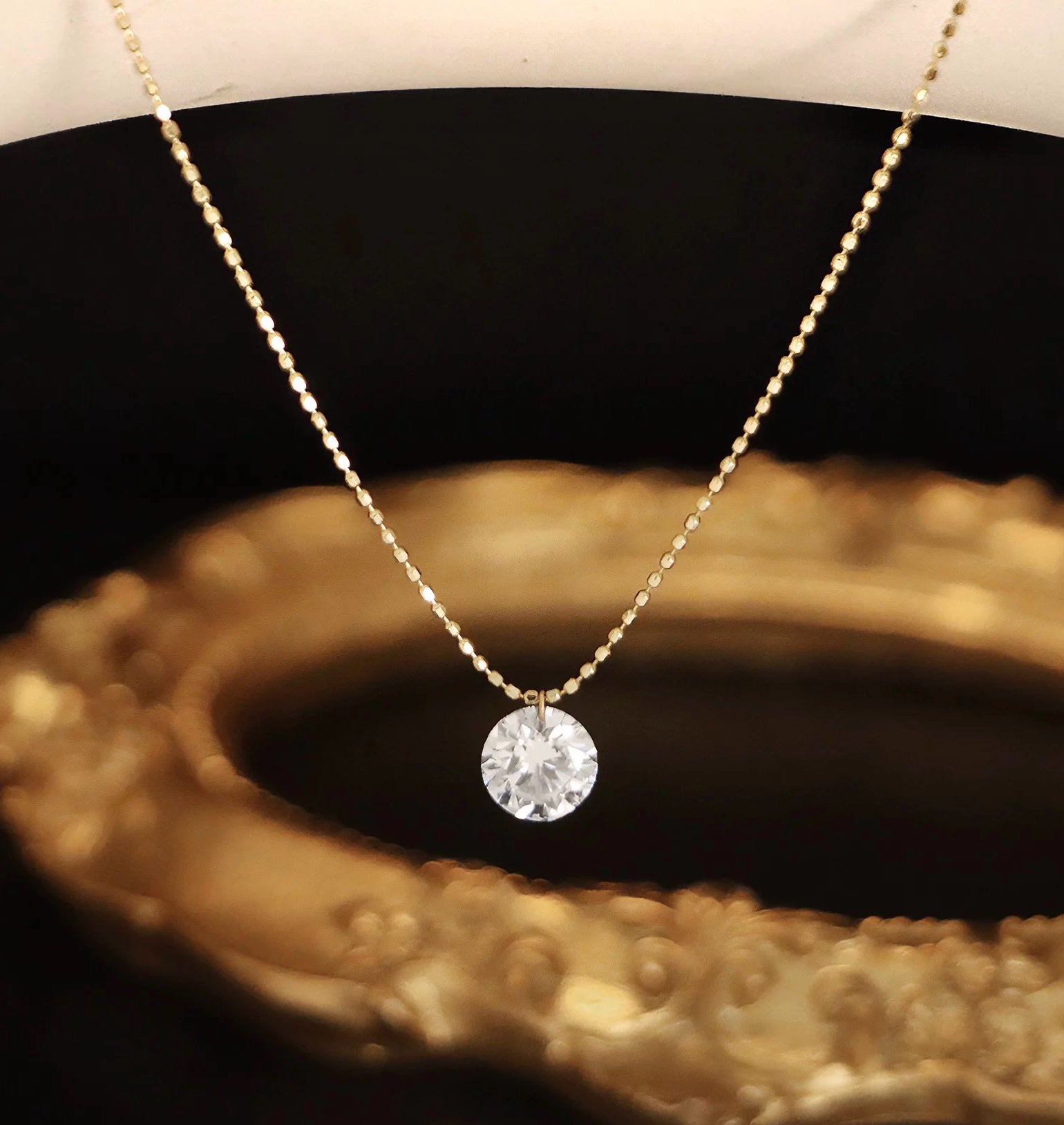 Single Diamond Necklace