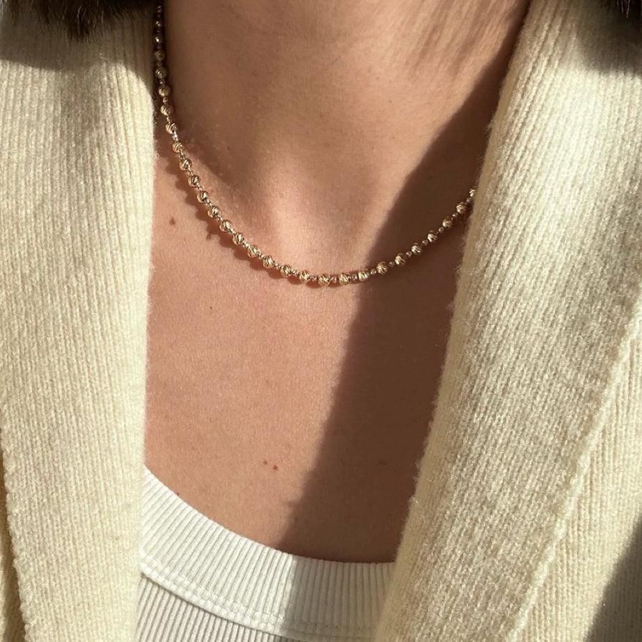Laser Cut Two Tone Necklace