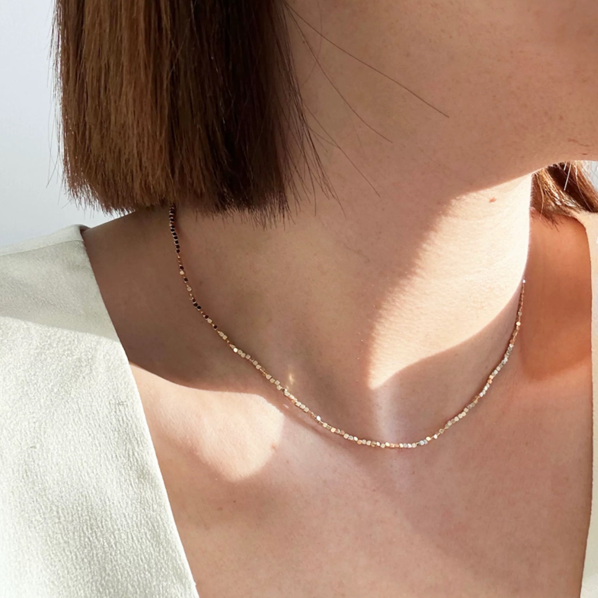 1.3mm Square Beads Necklace