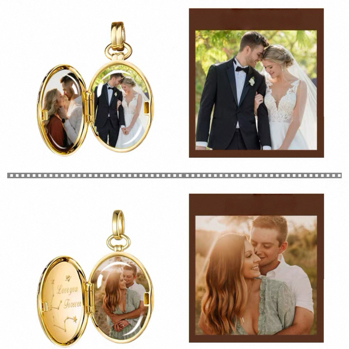 Sparkling Cross Photo Locket