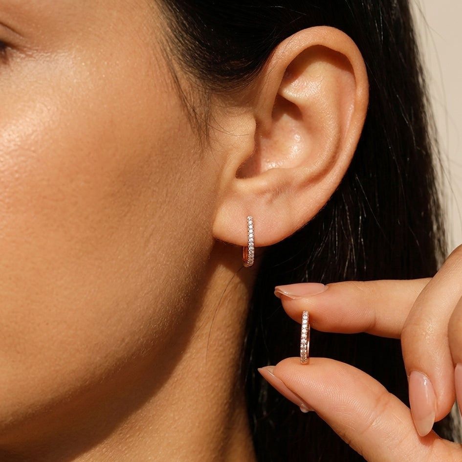 Ovate Diamond Hoop