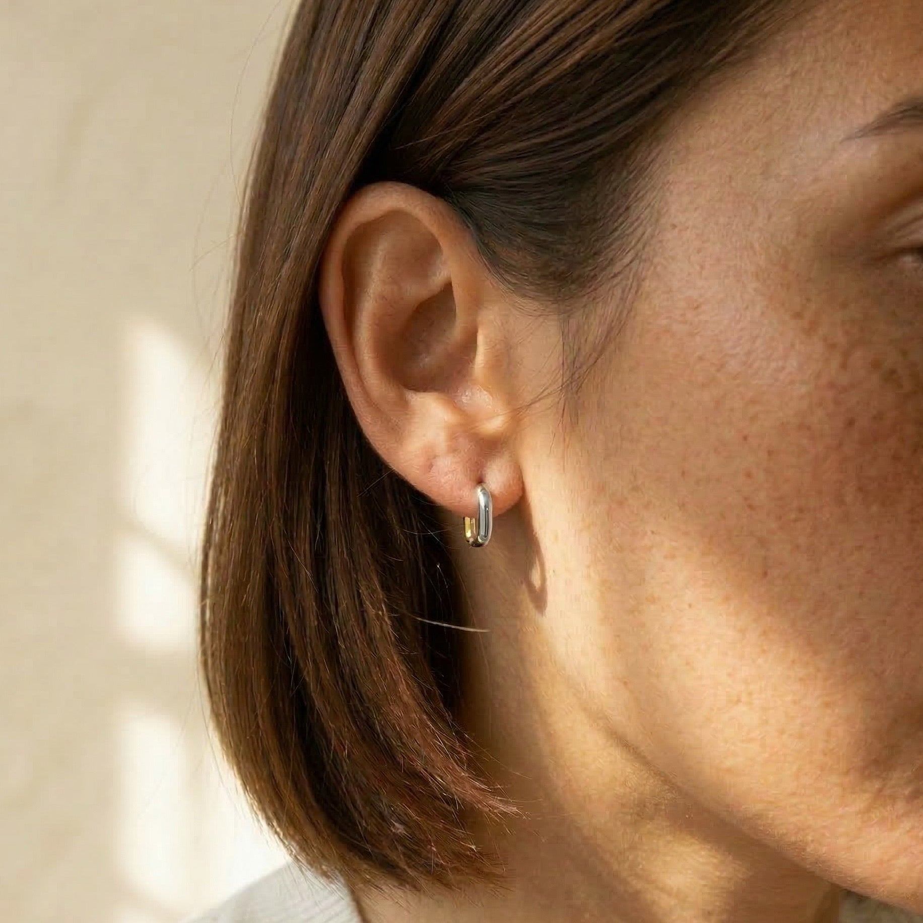 Rectangle Two Tone Hoops
