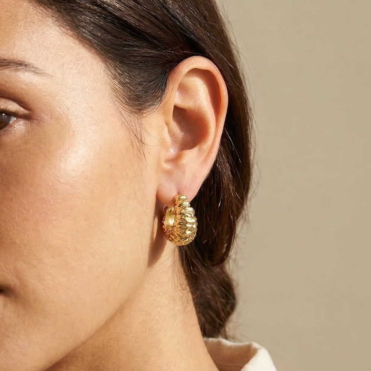 Textured Sculptural Hoops