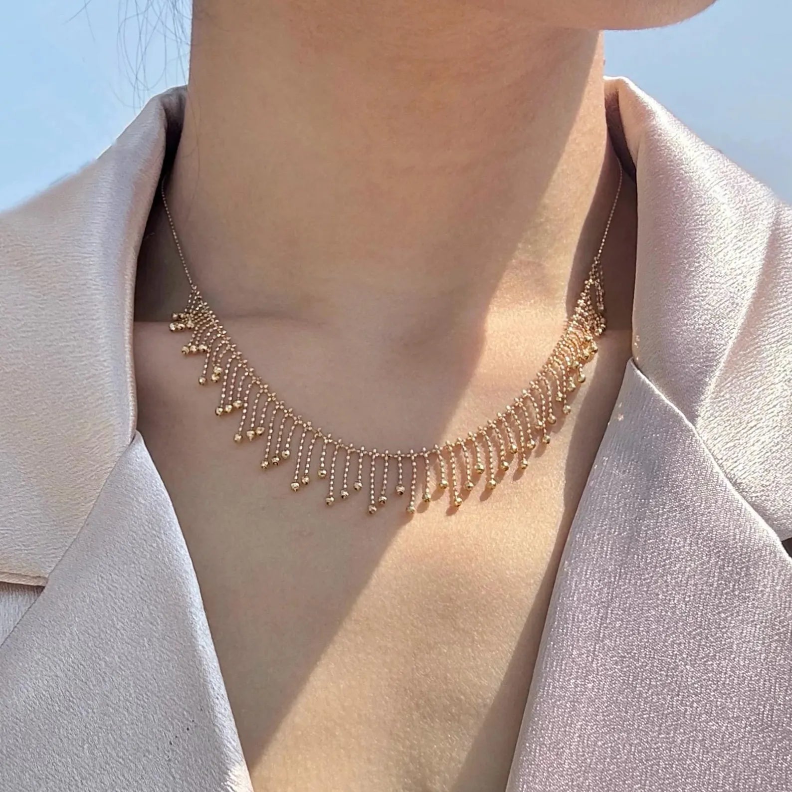 Gold Tassel Necklace