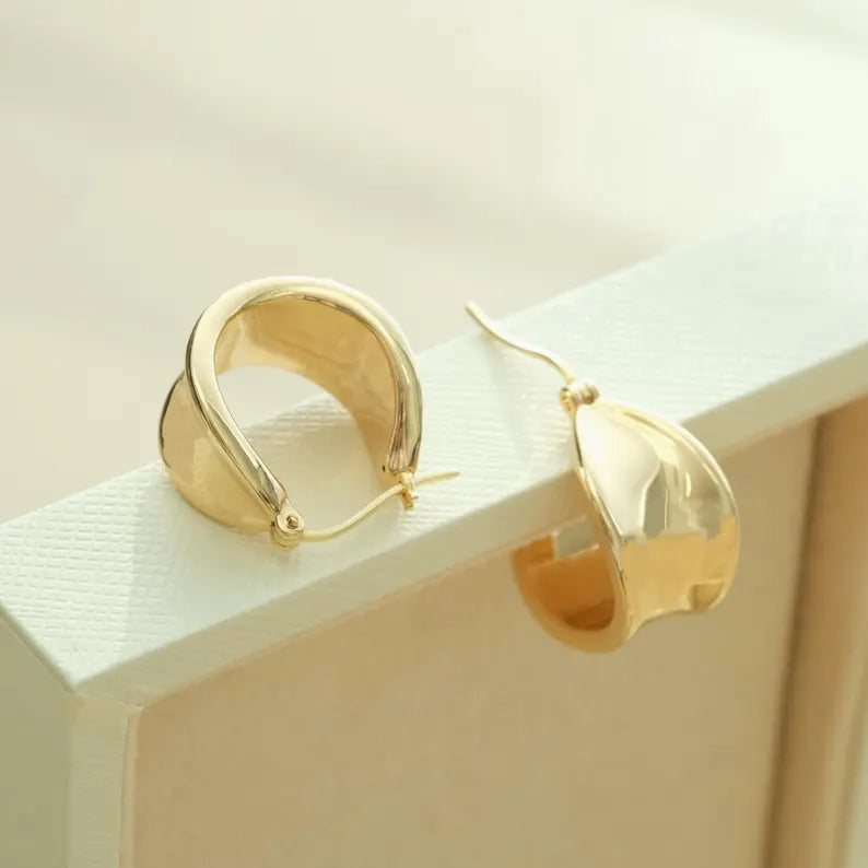 Melted Gold Hoop