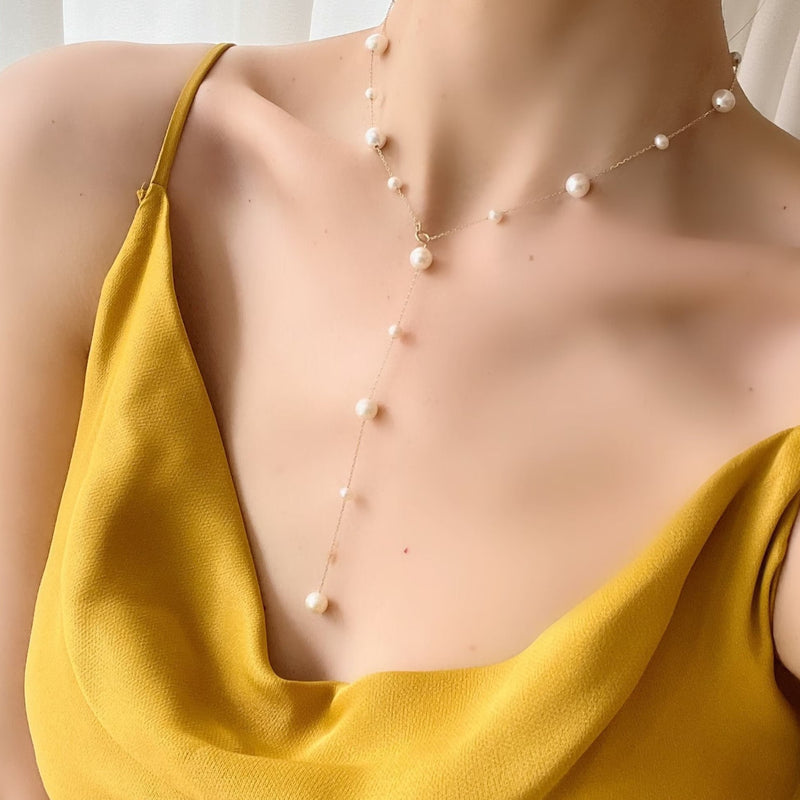Y Shape Pearl Necklace