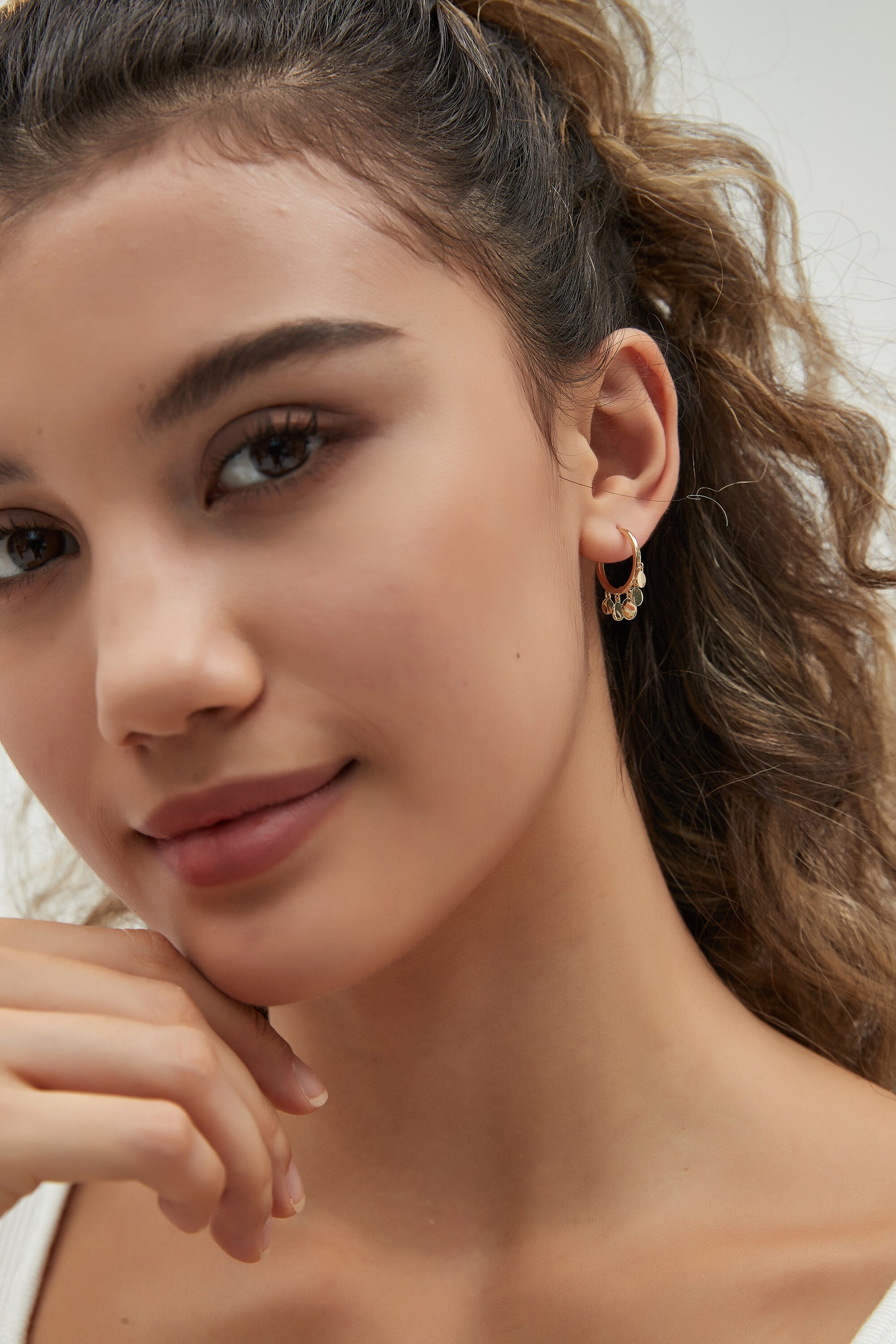 Golden Disc Earrings