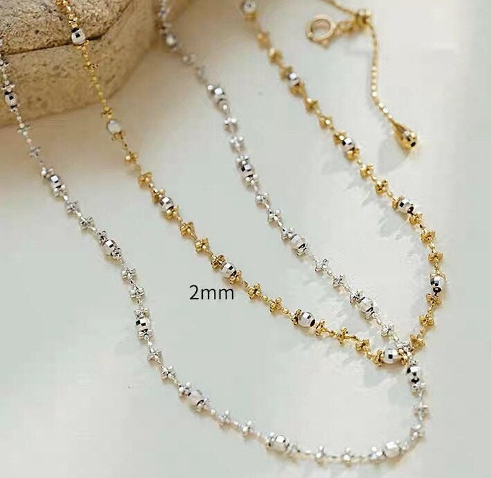 Small Beads Gold Necklace