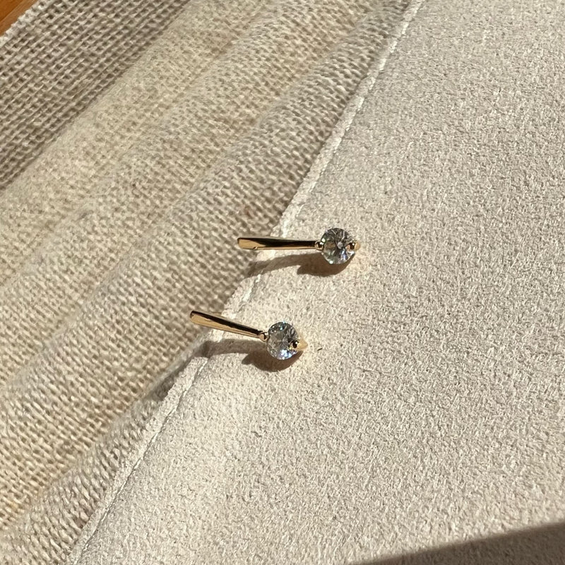 Mini Stone Hook Earrings