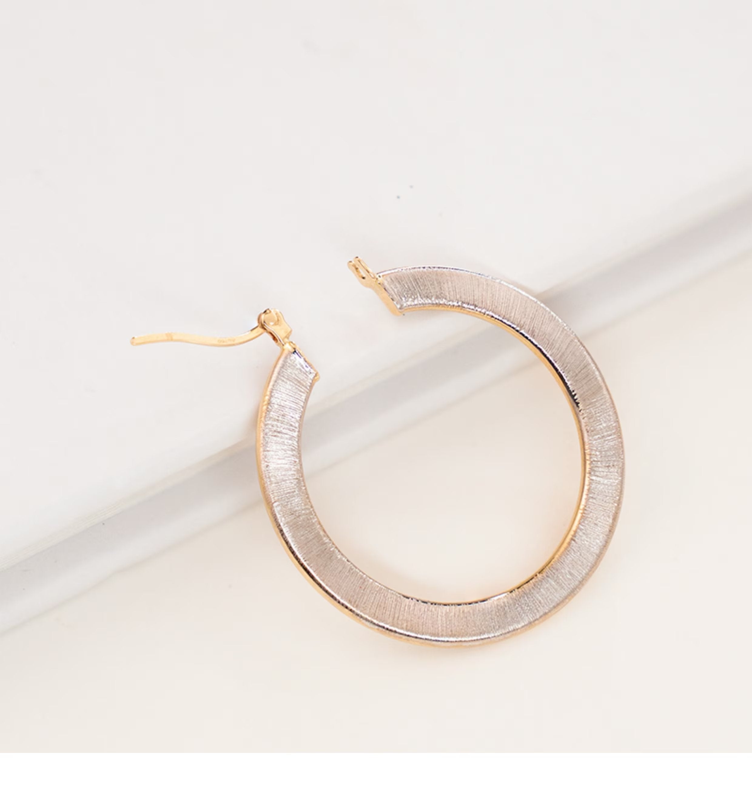 Two Tone Brushed Hoop