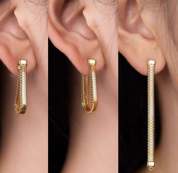 Soft Herringbone Earrings