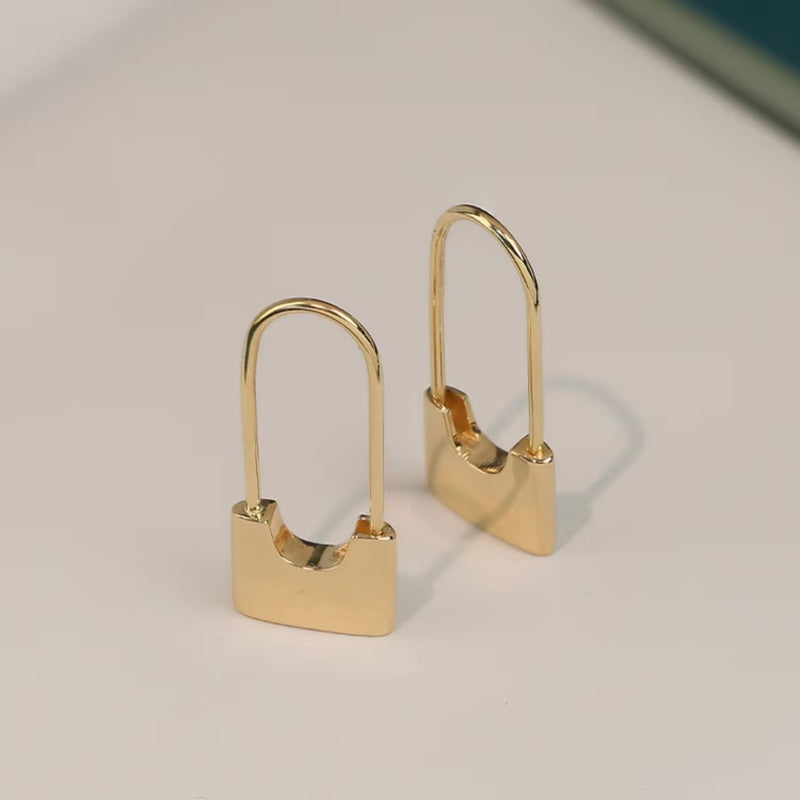 Safety Pin Hoop Earrings