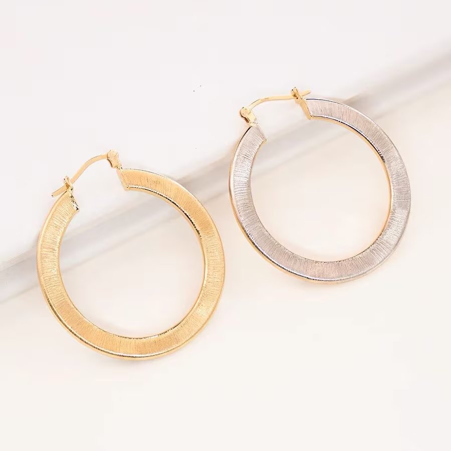 Two Tone Brushed Hoop