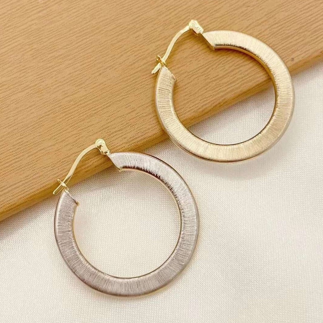 Two Tone Brushed Hoop