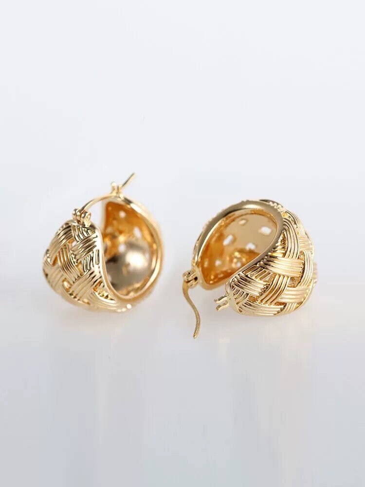 Woven Ball Earrings