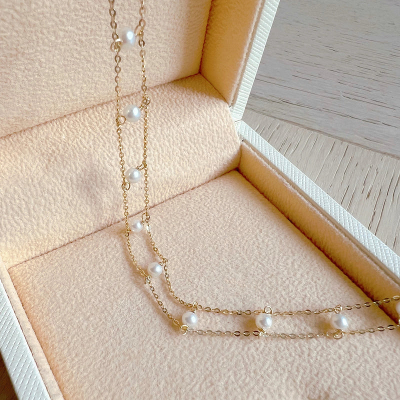 Double Layer Pearl Choker
