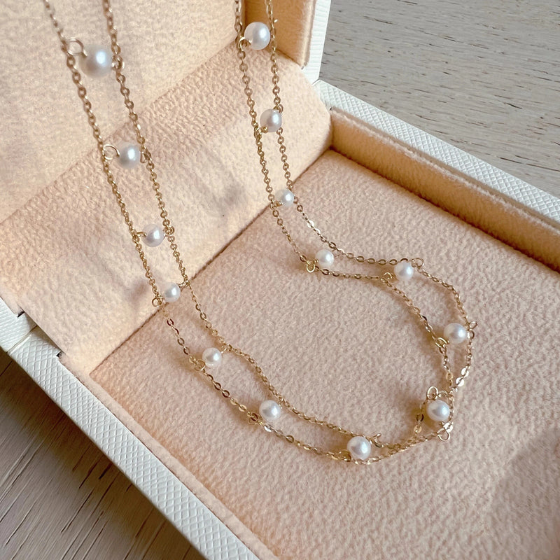 Double Layer Pearl Choker