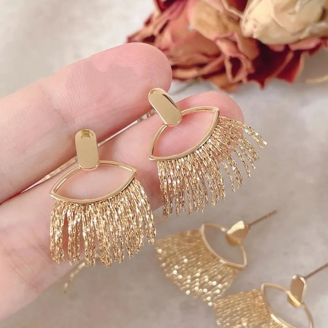 Flowing Tassel Earrings