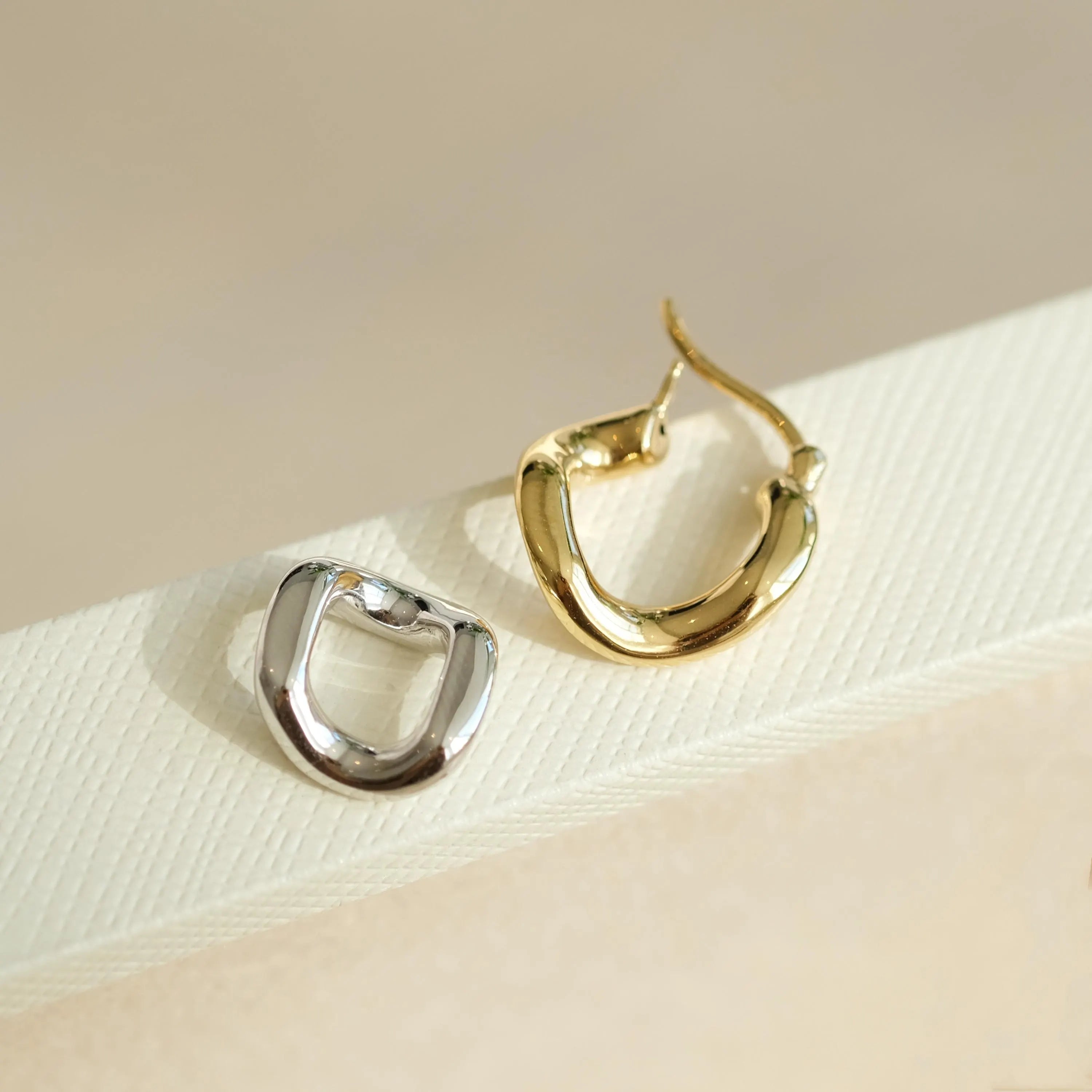 Two Tone Link Earrings