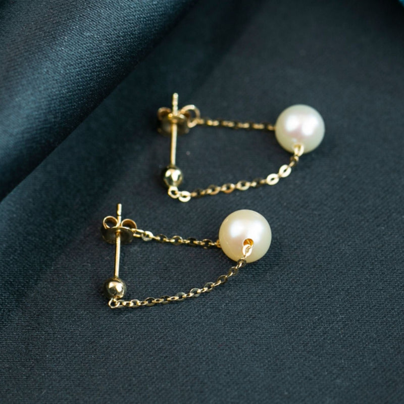 Pearl Chain Earrings | Uno.London | UNO.LONDON