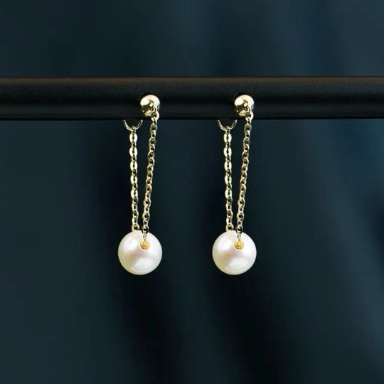 Pearl Chain Earrings