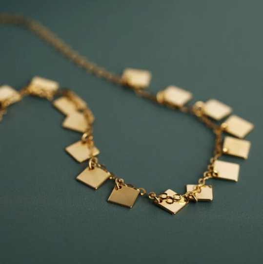 Square Disc Necklace