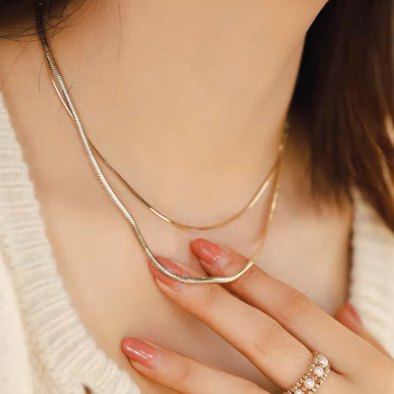 Soft Herringbone Necklace