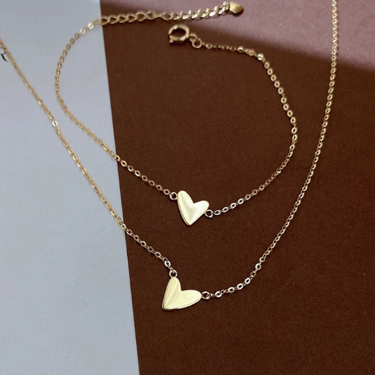 Flat 2025 heart necklace