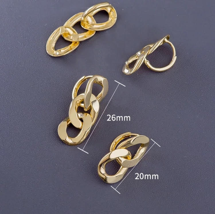 Curb Chain Links Earrings
